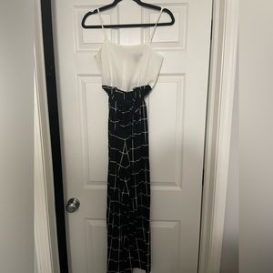 White and black jumpsuit